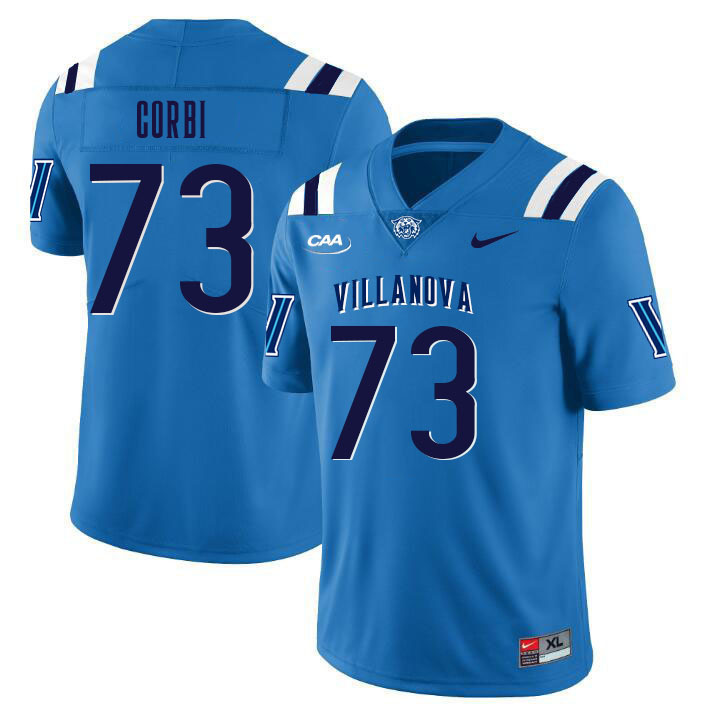 Men #73 Michael Corbi Villanova Wildcats College Football Jerseys Stitched Sale-Light Blue